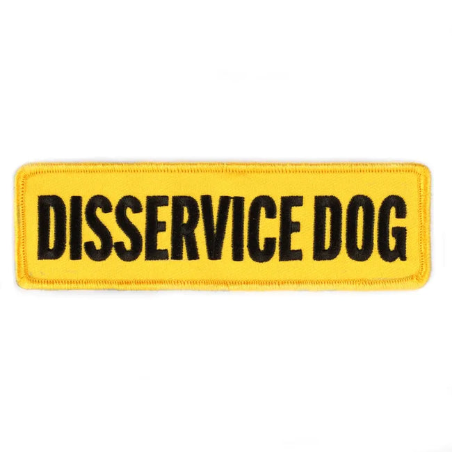 Funny Morale Patch for Dog - Disservice Dog Patch - Hook & Loop