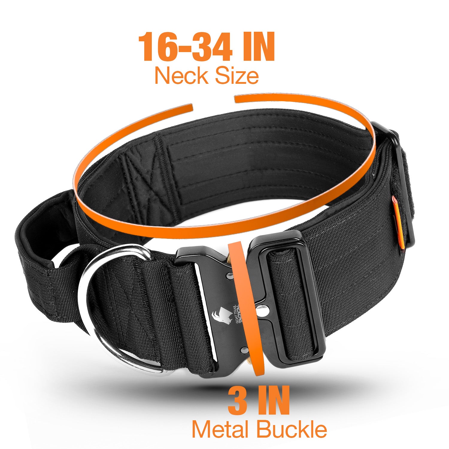 GTT Direbeast Collar | 3in Large Dog Collar | For Neck Size 16-34in