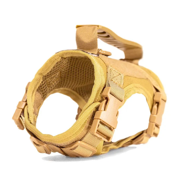 X-Small Dog Harness for Small Dogs & Cats Goat Trail Tactical - Tan Side