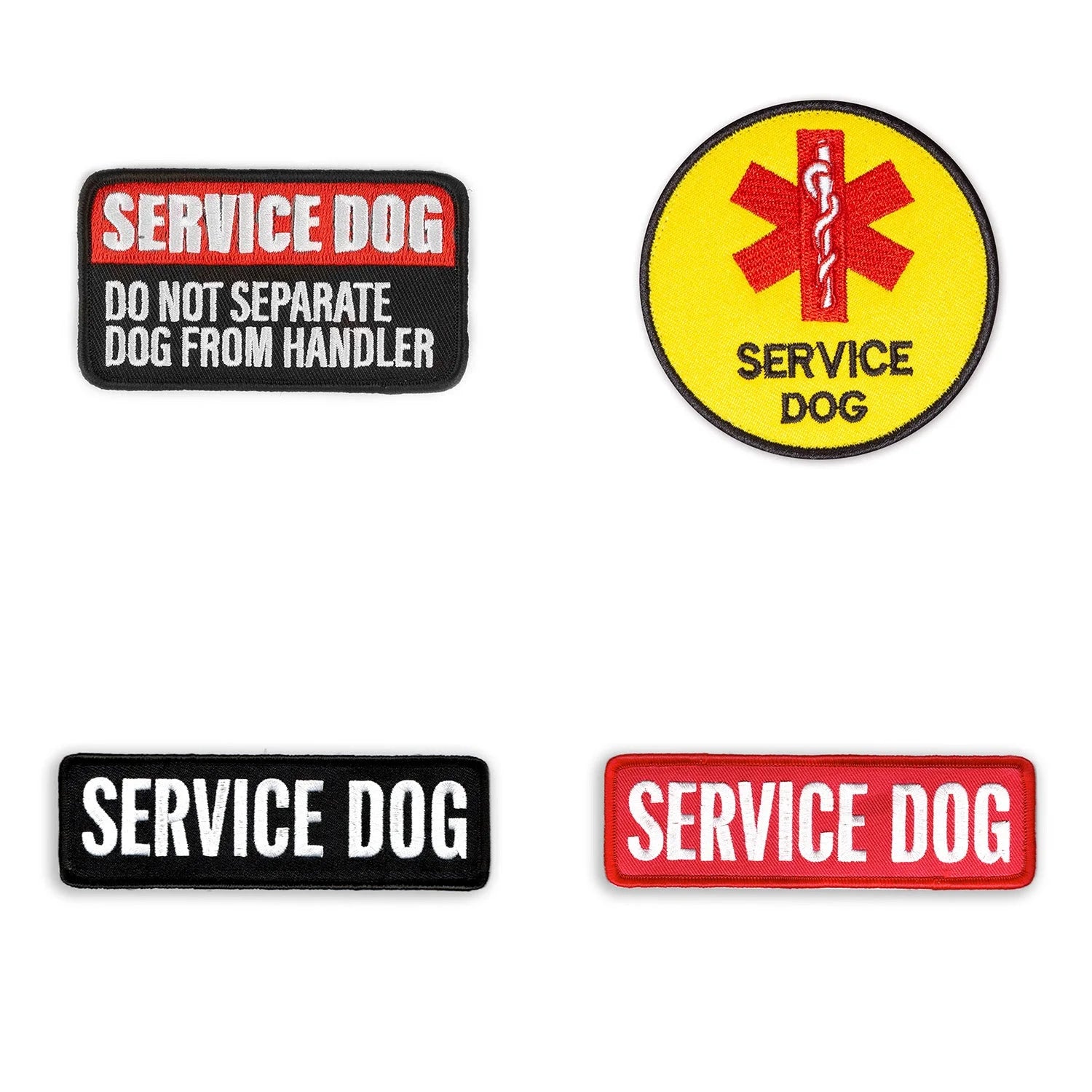Reflective Attachable Removable Certified Service Dog Patches ESA Custom  Name